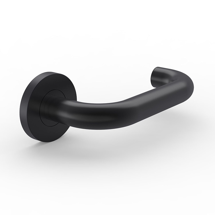 Modern Matte Black Door Lever Handle SR11SL102-BK (2)