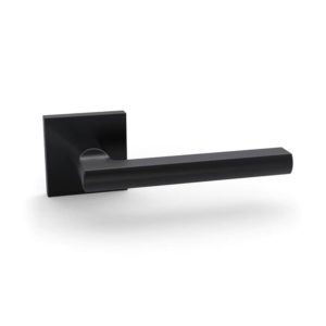 Stainless steel EN1634 black lever door handle SR10SL243H-BK,Square Rose Design Stainless steel EN1634 black lever door handle SR10SL243H-BK,Square Rose Design